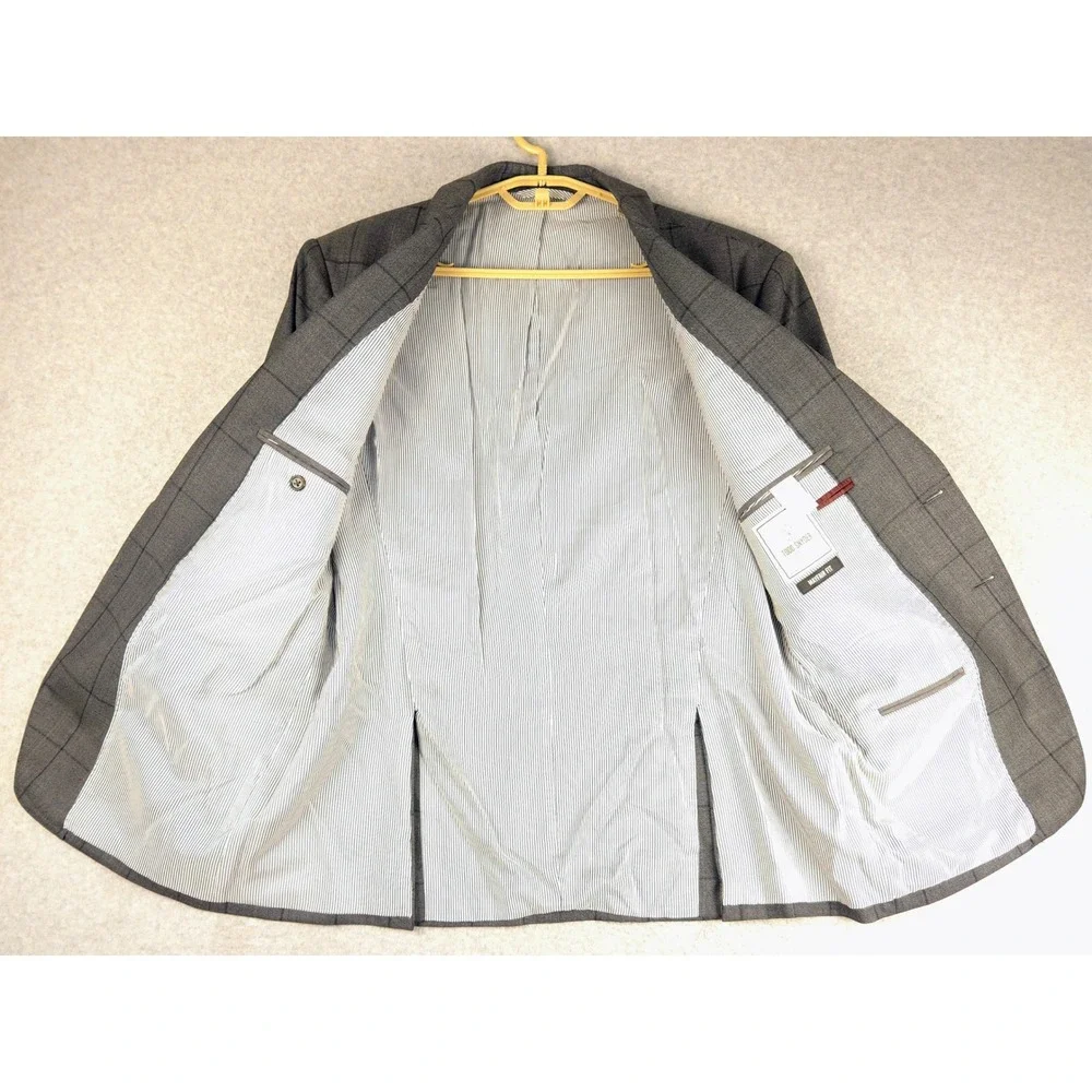Todd Snyder Mayfair Fit Grey Windowpane Wool Blazer Sport Coat Canada 44R